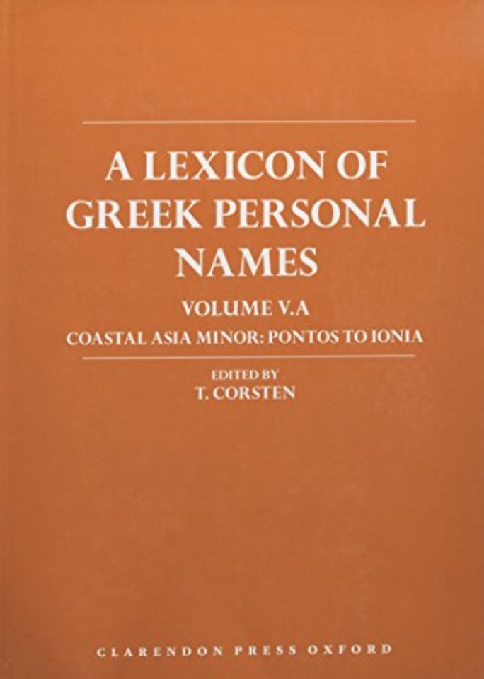 A Lexicon of Greek Personal Names