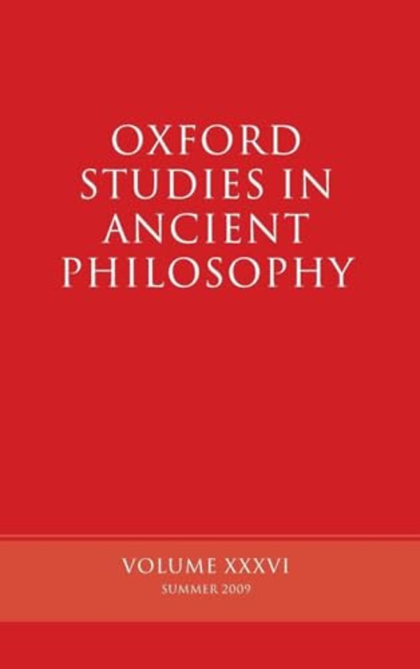 Oxford Studies in Ancient Philosophy, Volume XXXVI