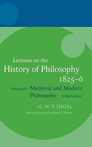 Hegel: Lectures on the History of Philosophy