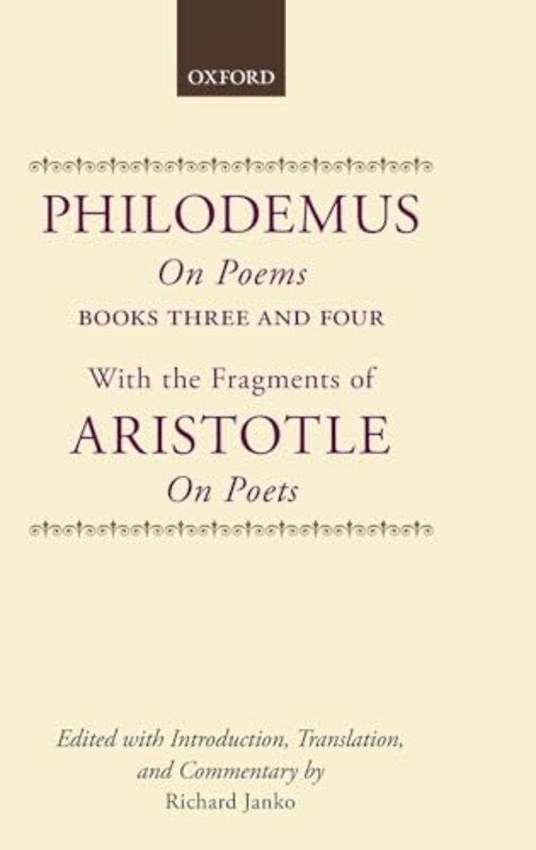 Philodemus, On Poems, Books 3-4