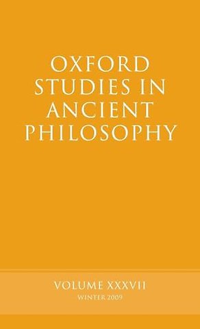 Oxford Studies in Ancient Philosophy Volume 37
