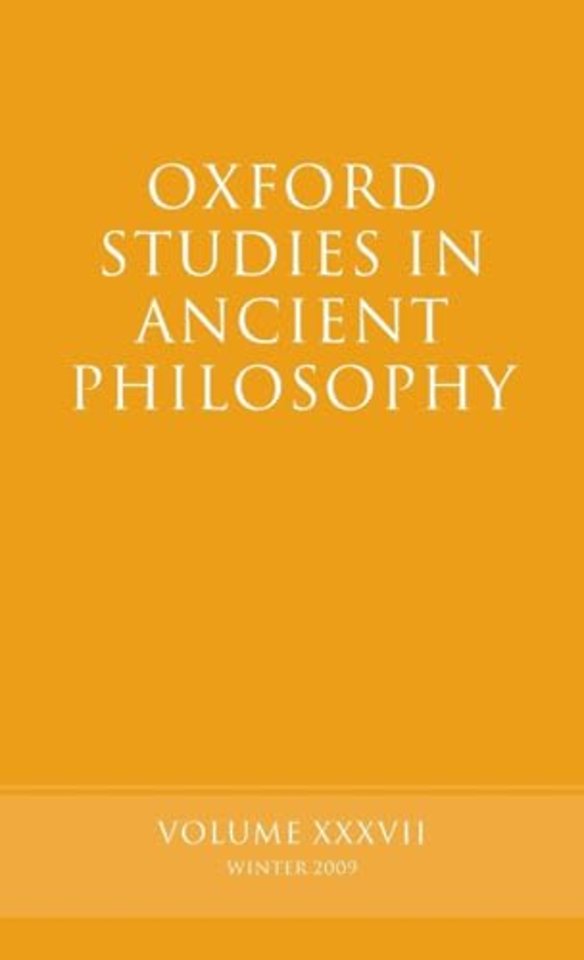 Oxford Studies in Ancient Philosophy Volume 37