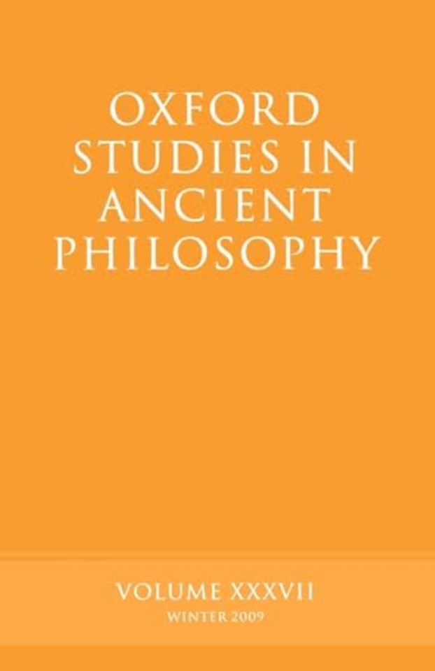 Oxford Studies in Ancient Philosophy Volume 37