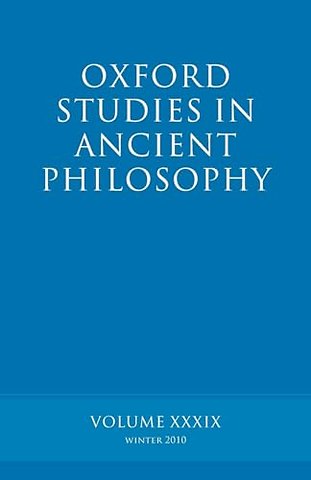 Oxford Studies in Ancient Philosophy volume 39