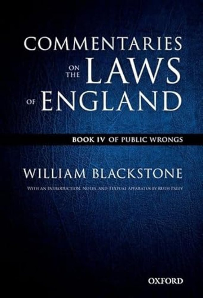 The Oxford Edition of Blackstone's: Commentaries on the Laws of England