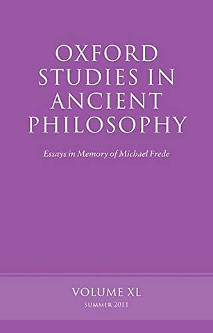 Oxford Studies in Ancient Philosophy, Volume 40