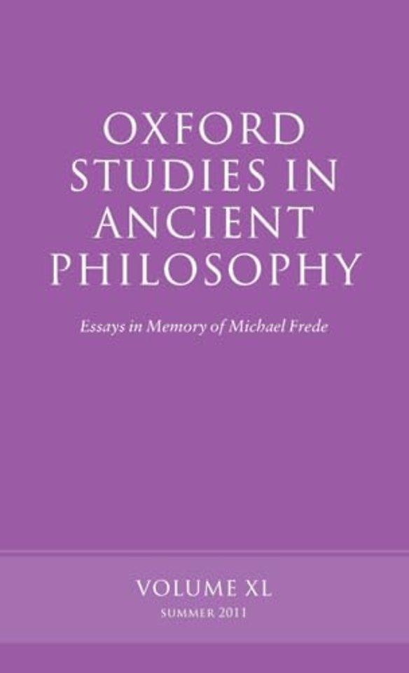 Oxford Studies in Ancient Philosophy, Volume 40