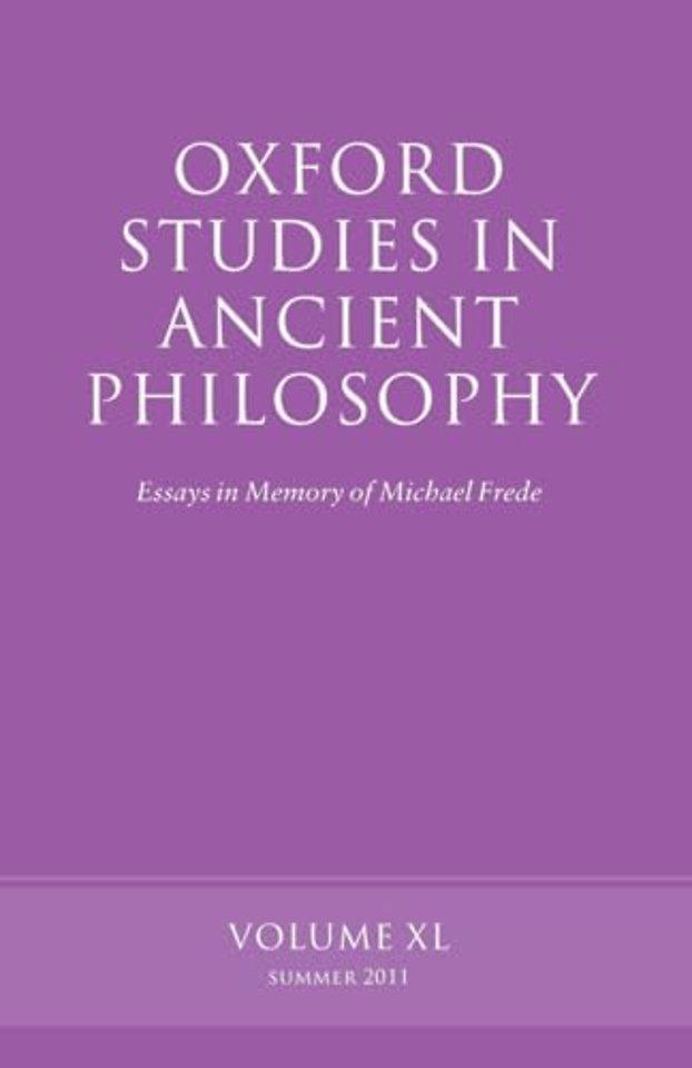 Oxford Studies in Ancient Philosophy, Volume 40