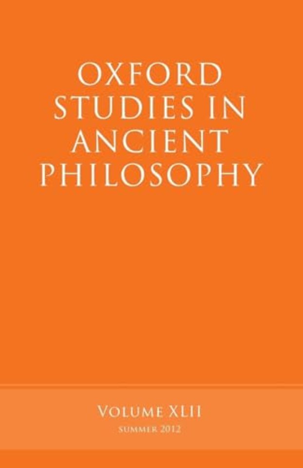 Oxford Studies in Ancient Philosophy, Volume 42
