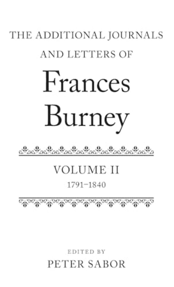 The Additional Journals and Letters of Frances Burney
