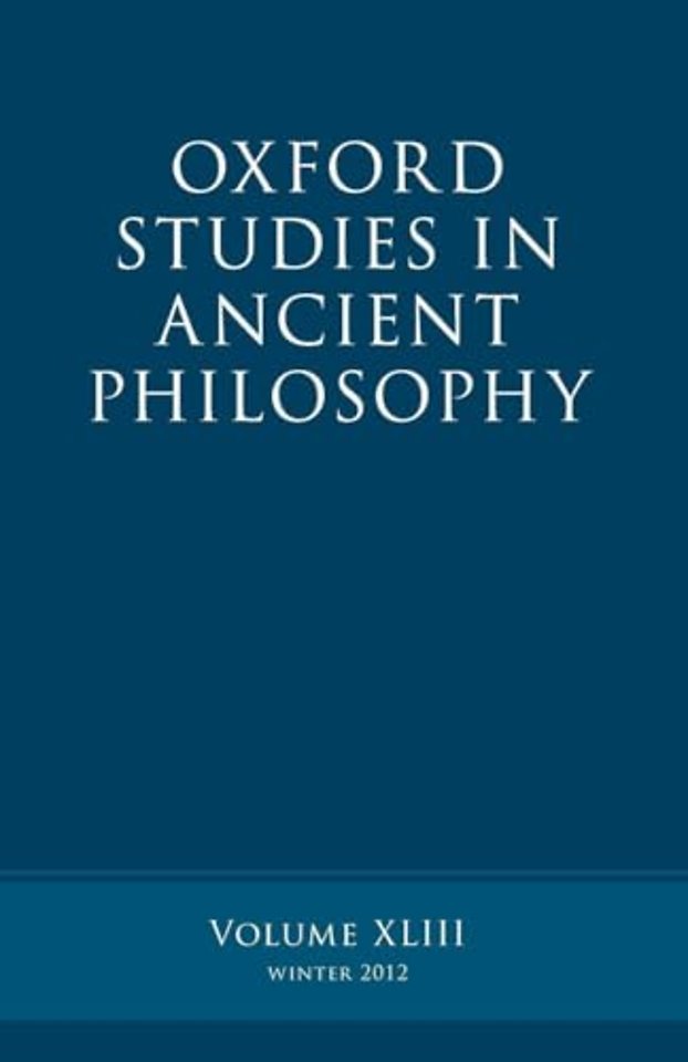 Oxford Studies in Ancient Philosophy, Volume 43