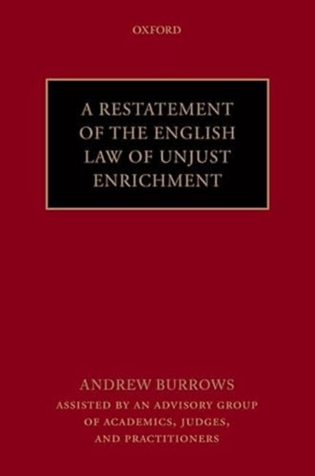 A Restatement of the English Law of Unjust Enrichment