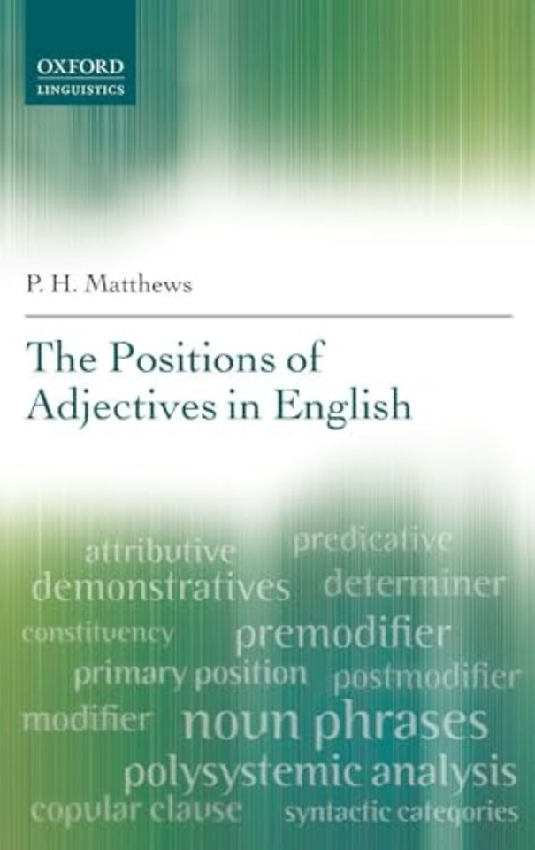 The Positions of Adjectives in English