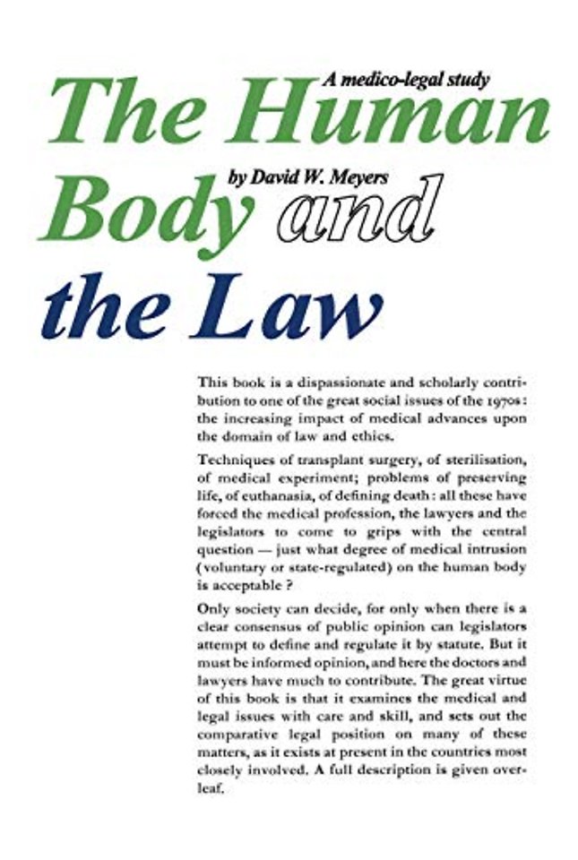 Human Body and the Law