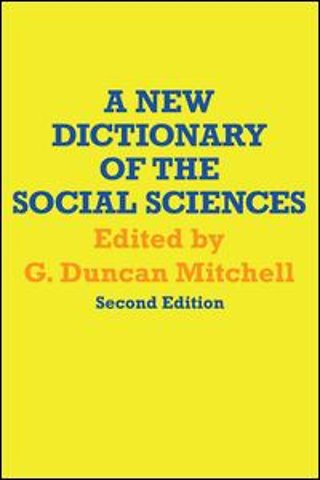 New Dictionary of the Social Sciences
