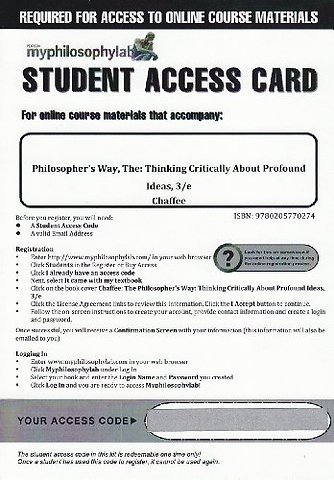 MyLab Philosophy with Pearson eText -- Valuepack Access Card