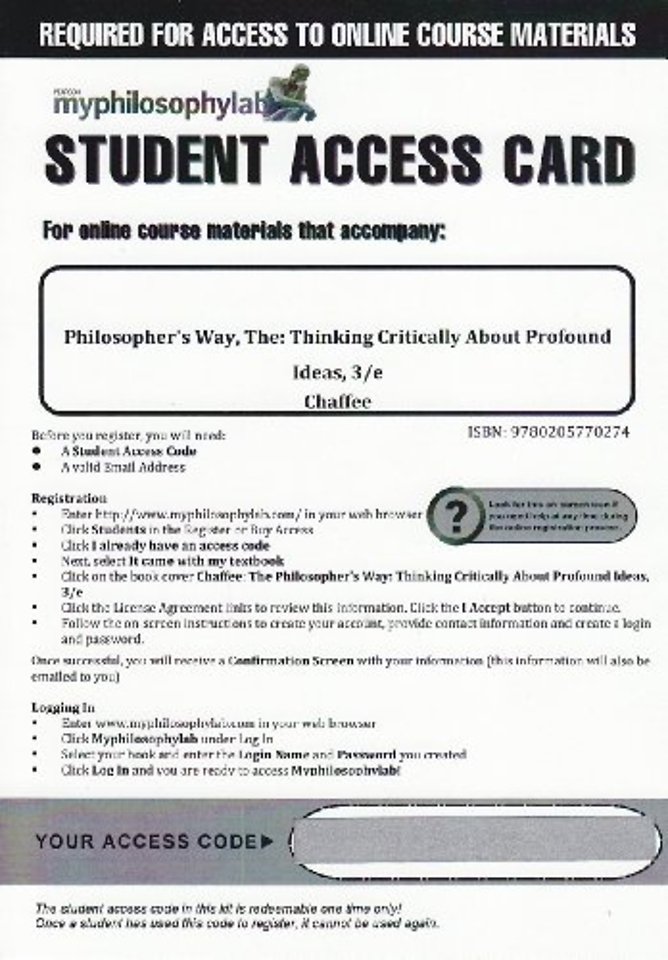 MyLab Philosophy with Pearson eText -- Valuepack Access Card