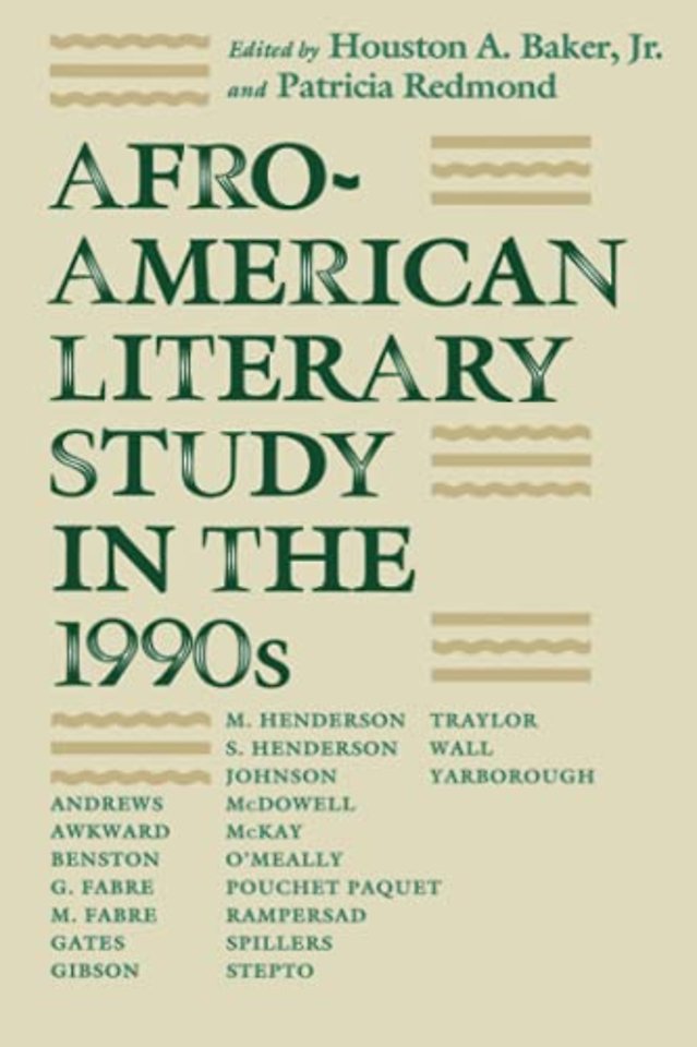 Afro-American Literary Study in the 1990s