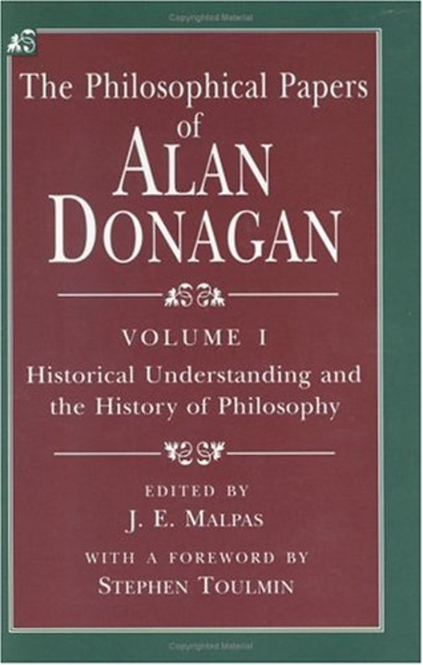 The Philosophical Papers of Alan Donagan V 1