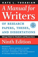 A Manual for Writers of Research Papers, Theses A Manual for Writers of Research Papers, Theses