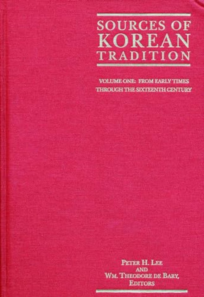 Sources of Korean Tradition – From the Sixteenth to the Twentieth Centuries