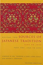Sources of Japanese Tradition, Abridged – 1600 to 2000; Part 2: 1868 to 2000