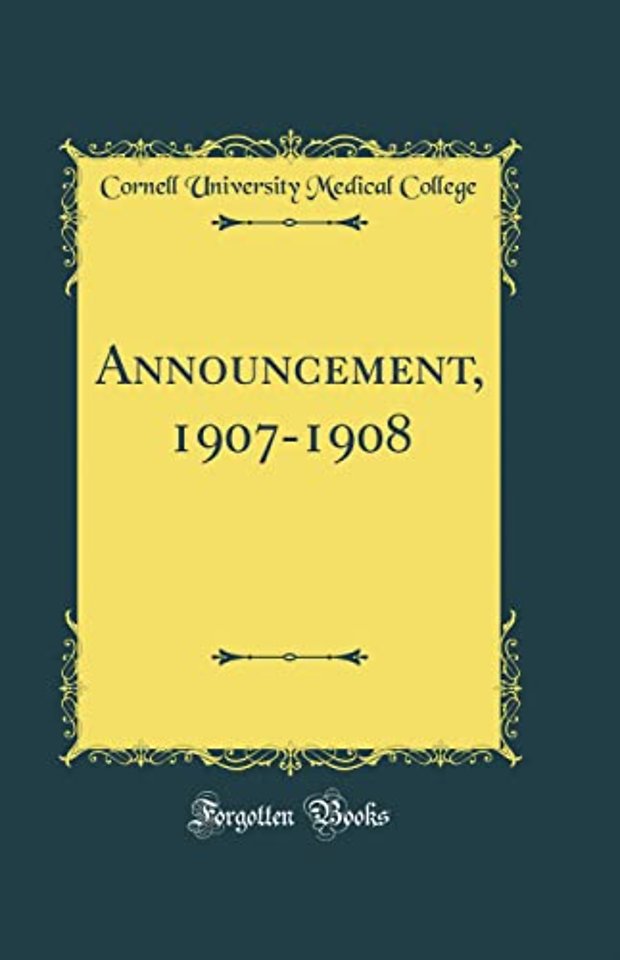 Announcement, 1907-1908 (Classic Reprint)