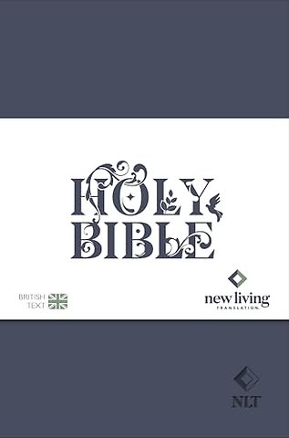 NLT Holy Bible, Navy Blue Flexiback, Leather–Feel, Debossed Detailing, British Text, NLT New Living Translation, Flexiback, Standard size