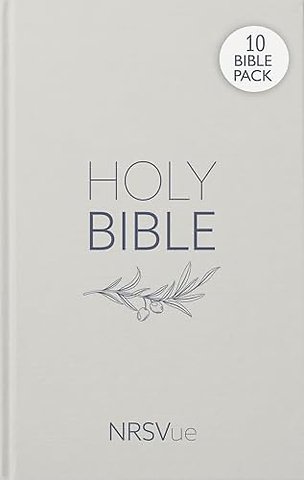 NRSVue Holy Bible, Pale Grey Hardback, Olive Illustration, British Text, NRSVue New Revised Standard Version Updated Edition, Hardback, Person