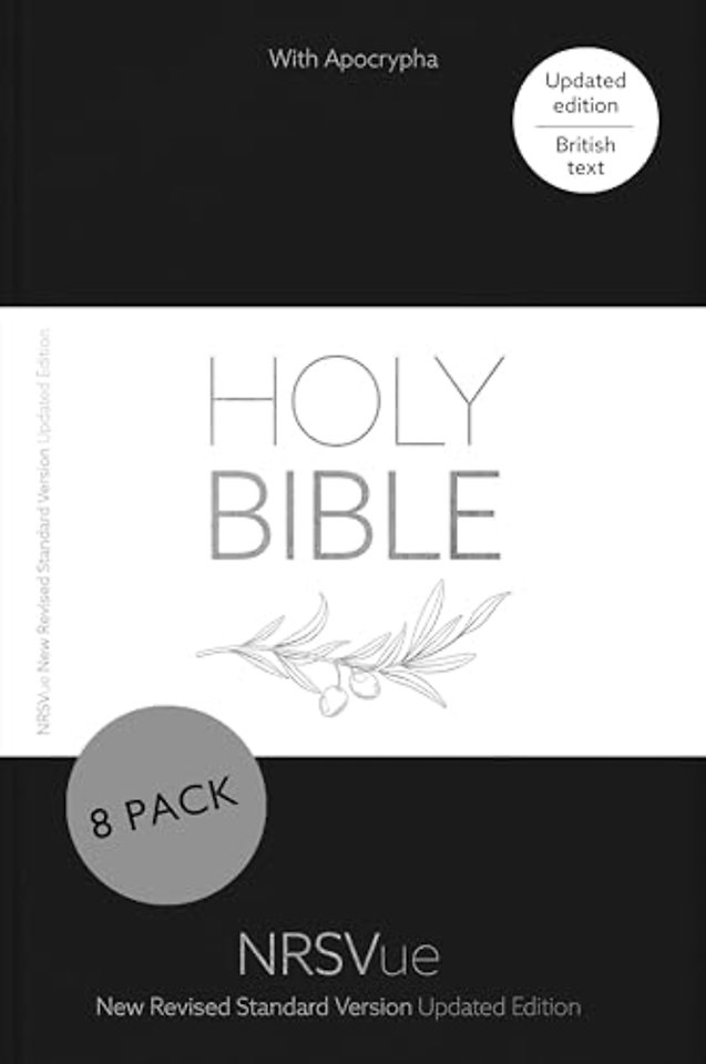 NRSVue Holy Bible with Apocrypha, Black Hardback, Silver Foiled Cover, British Text, NRSVue New Revised Standard Version Updated Edition, Hardback