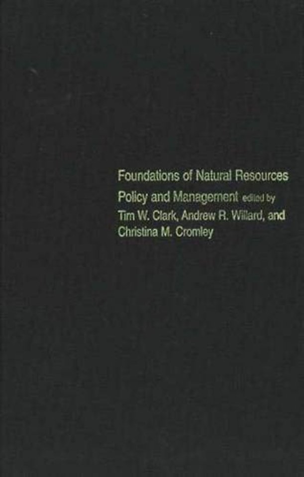 Foundations of Natural Resources Policy & Management