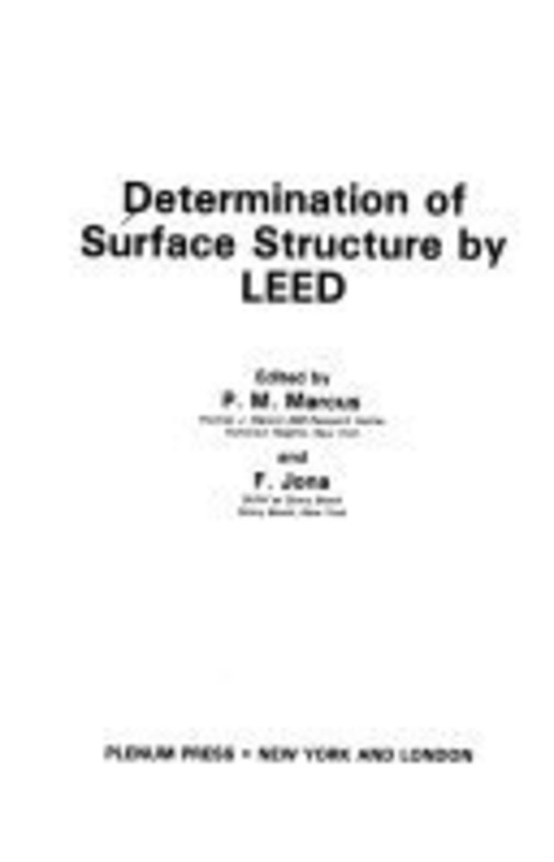 Determination of Surface Structure by Leed