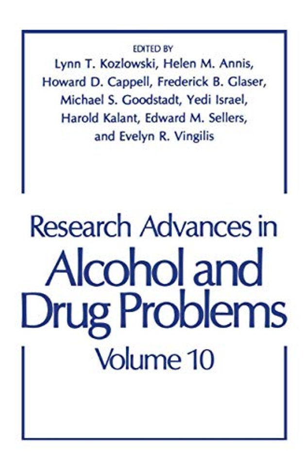 Research Advances in Alcohol and Drug Problems