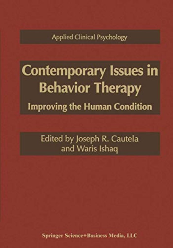 Contemporary Issues in Behavior Therapy