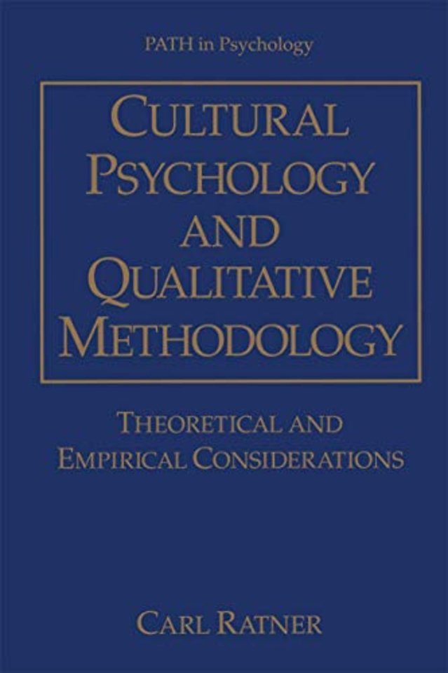 Cultural Psychology and Qualitative Methodology