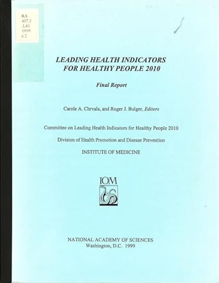 Leading Health Indicators for Healthy People 2010