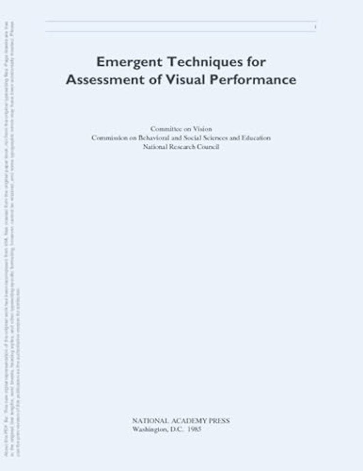 Emergent Techniques for Assessment of Visual Performance