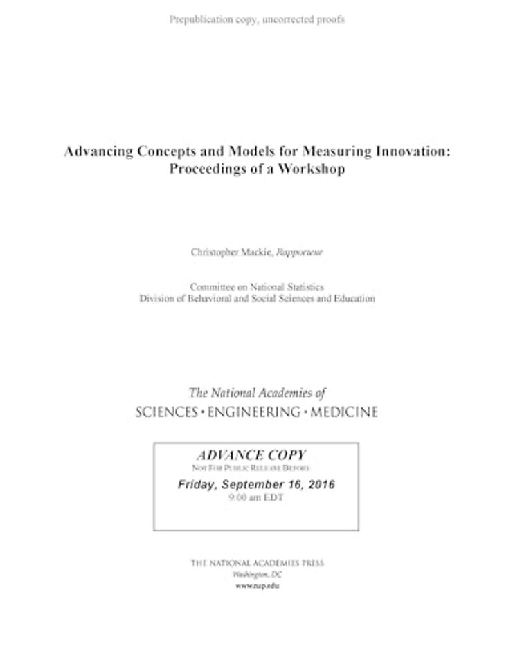Advancing Concepts and Models for Measuring Innovation