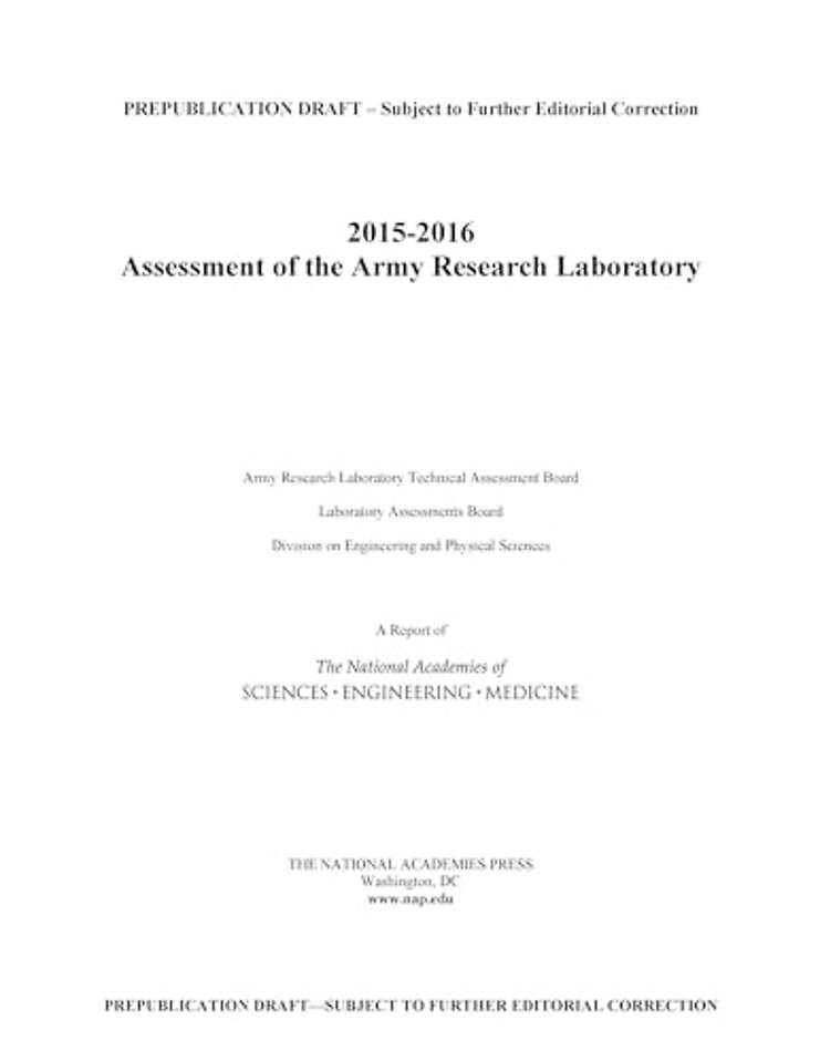 2015-2016 Assessment of the Army Research Laboratory