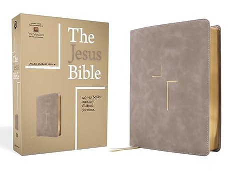 The Jesus Bible, ESV Edition, Leathersoft, Stone