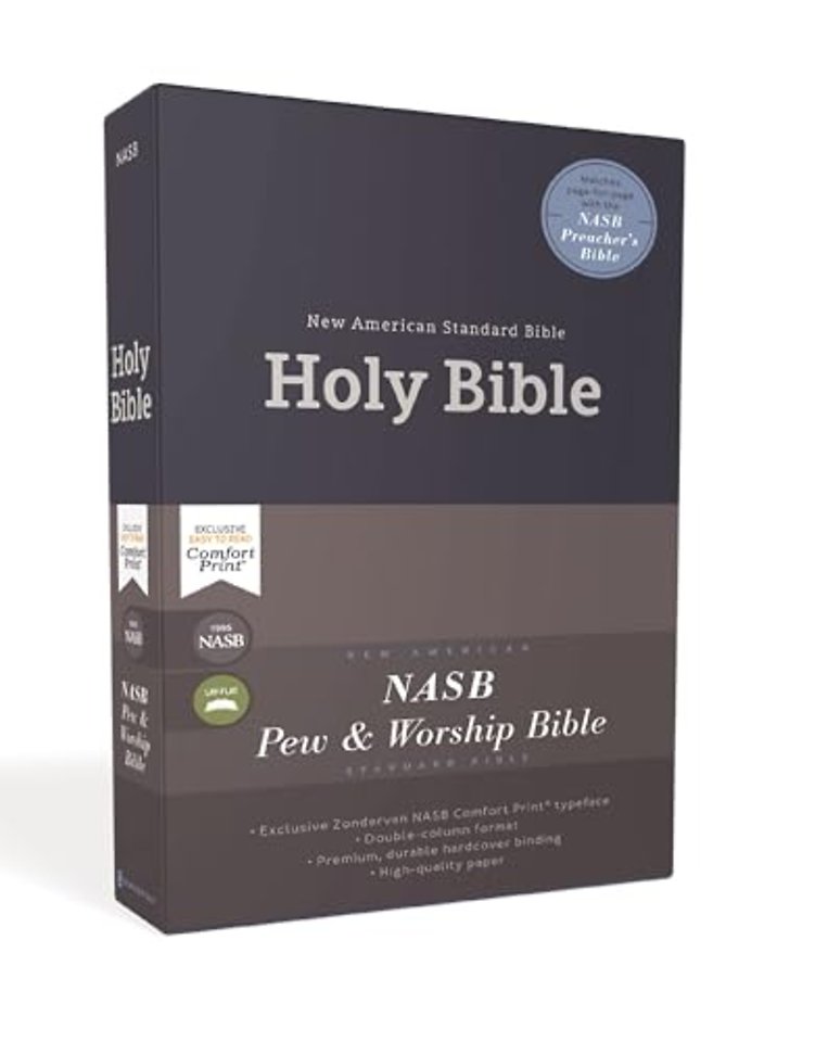 NASB, Church Bible (Pew Bible), Hardcover, Blue, 1995 Text, Comfort Print