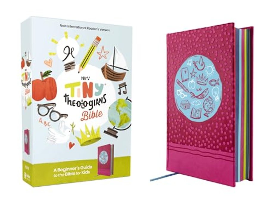 NIrV, Tiny Theologians Bible, Leathersoft over Board, Pink, Comfort Print