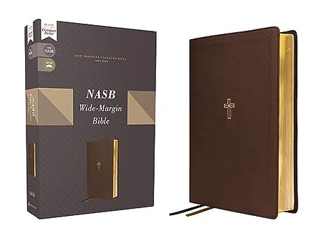 NASB, Wide Margin Bible, Leathersoft, Brown, Red Letter, 1995 Text, Comfort Print