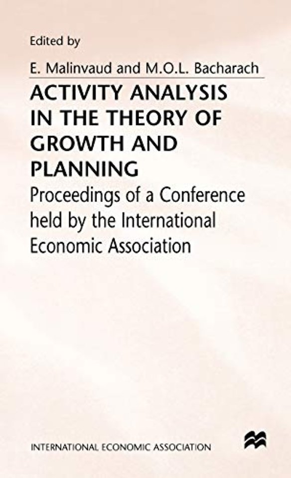 Activity Analysis in the Theory of Growth and Planning