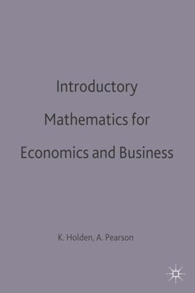 Introductory Mathematics for Economics and Business