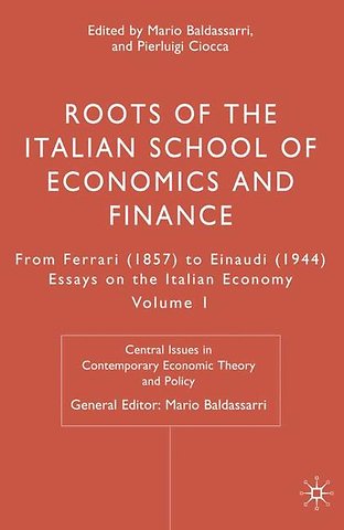 Roots of the Italian School of Economics and Finance