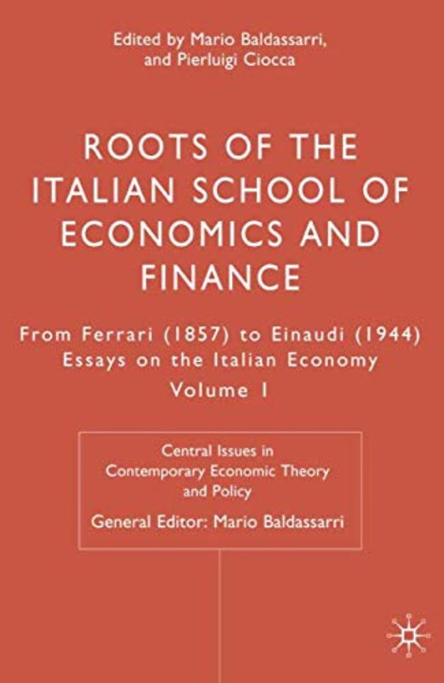 Roots of the Italian School of Economics and Finance