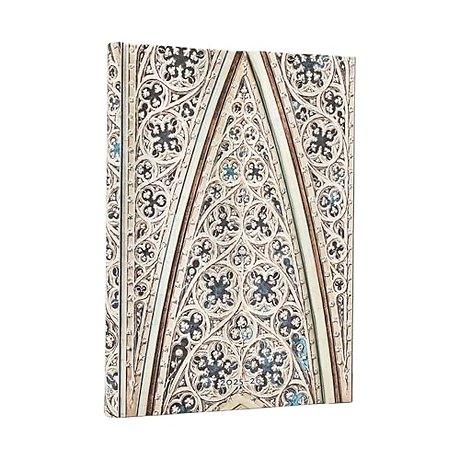 2026 Vault of the Milan Cathedral (Duomo di Milano) Midi 18-month Horizontal Hardcover Flexi Dayplanner 2025-2026 (Wrap Closure)