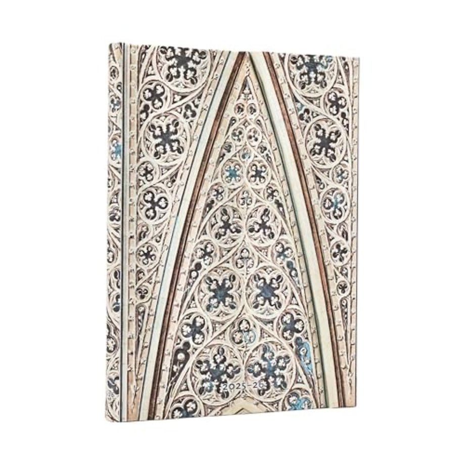 2026 Vault of the Milan Cathedral (Duomo di Milano) Midi 18-month Horizontal Hardcover Flexi Dayplanner 2025-2026 (Wrap Closure)
