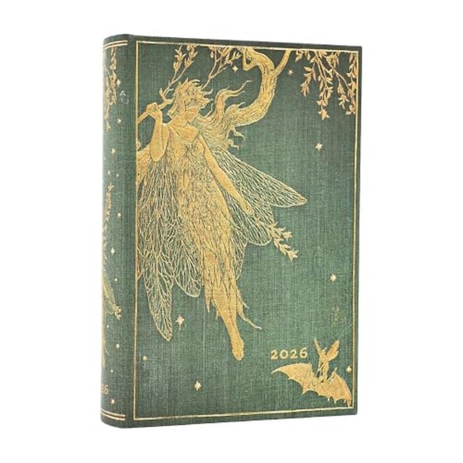 2026 Olive Fairy (Lang's Fairy Books) Mini 12-month Day-at-a-Time Hardcover Flexi Dayplanner 2026 (Elastic Band Closure)